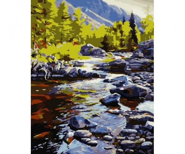 

Картина по номерам Речка в горах ArtStory 40*50 см
