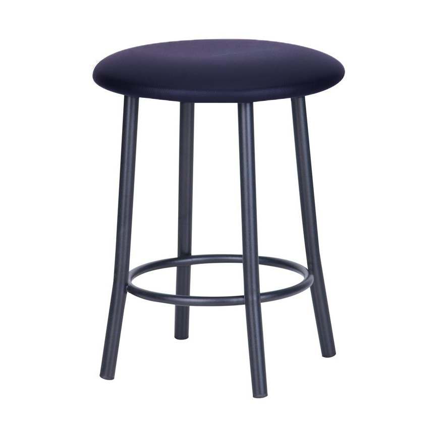 

Табурет металлический для кухни, для кафе Талли черный/кожзаменитель Неаполь N-20 темно-синий AMF