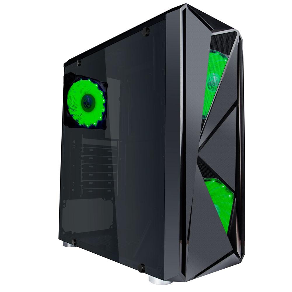 

Корпус 1stPlayer F4-3A1-15LED Green без БП