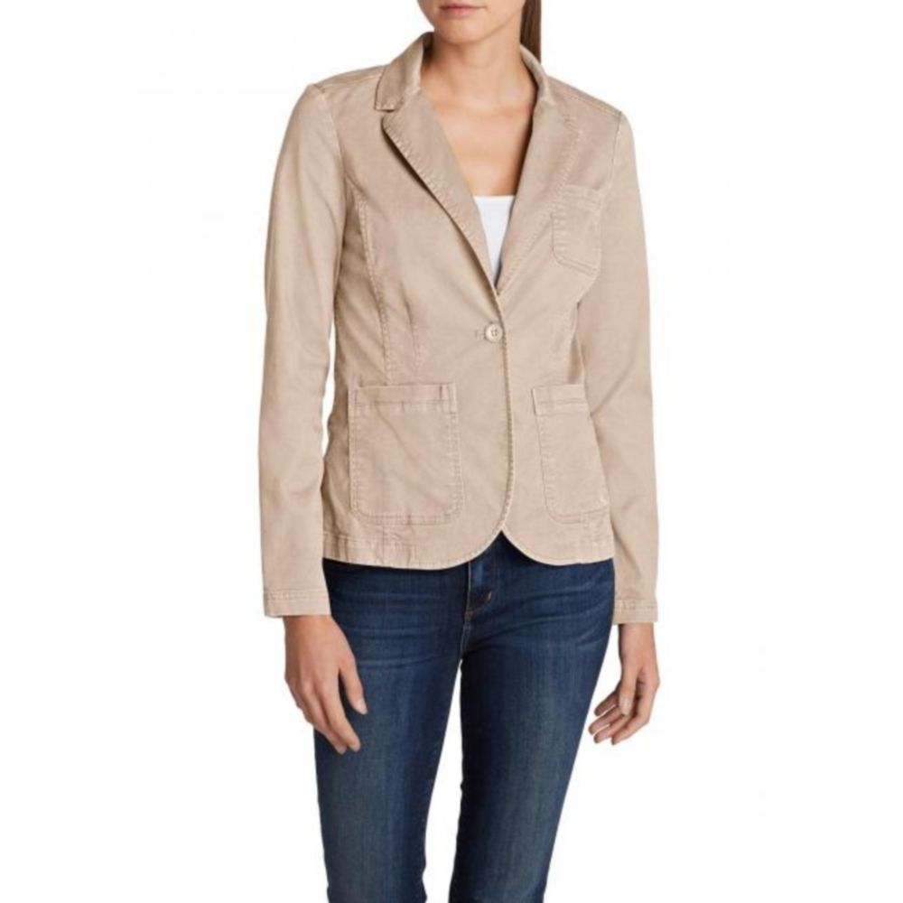 

Блейзер Eddie Bauer Womens Legend Wash Stretch Blazer STONE 50 Бежевый