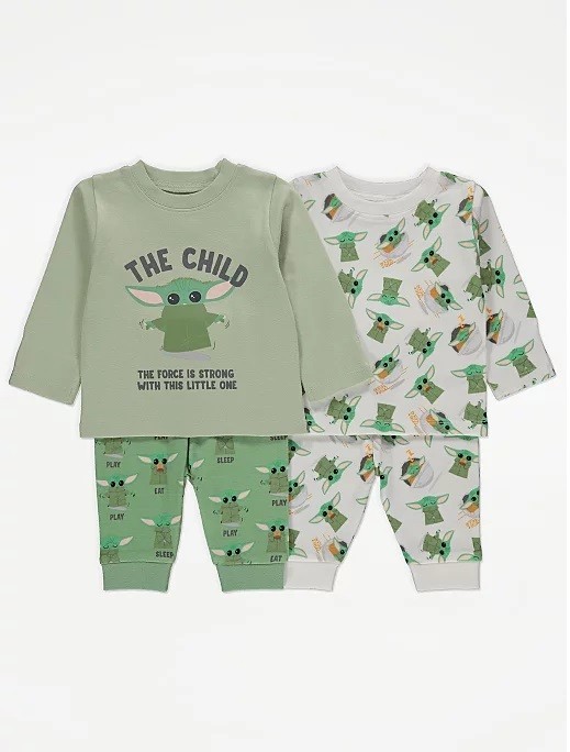 

Комплект пижам Georg ( 9 ) Star Wars The Mandalorian Baby Grogu 92-98 см 2шт разноцветные
