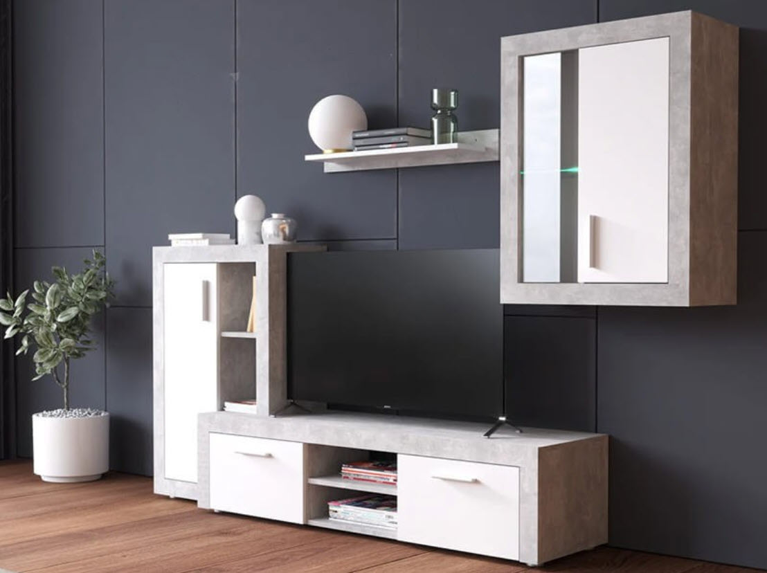 

Вітальня BRW Тюна міні 210×190×40 бетон/німфея альба