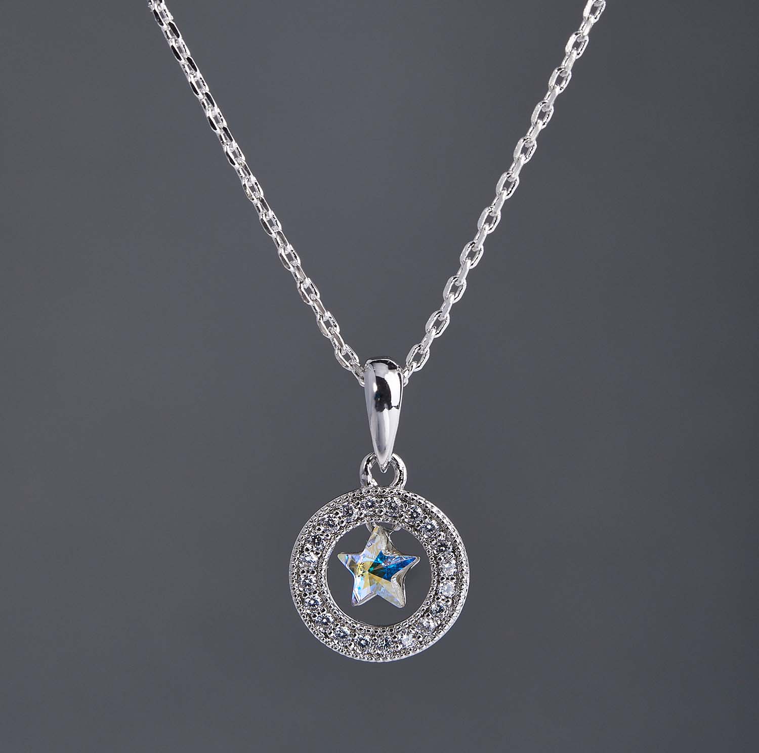 

Кулон с цепочкой Xuping SWR-58 с камнями Swarovski