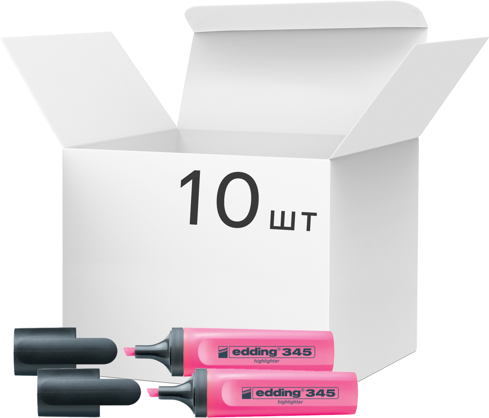 

Набор текстовых маркеров Edding Highlighter 2-5 мм 10 шт Розовых (e-345/09)