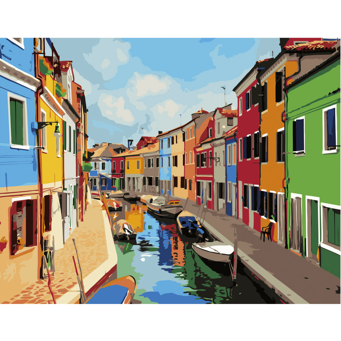 

Картина по номерам "Красочные домики" Strateg 40х50 см Разноцветный 000161448