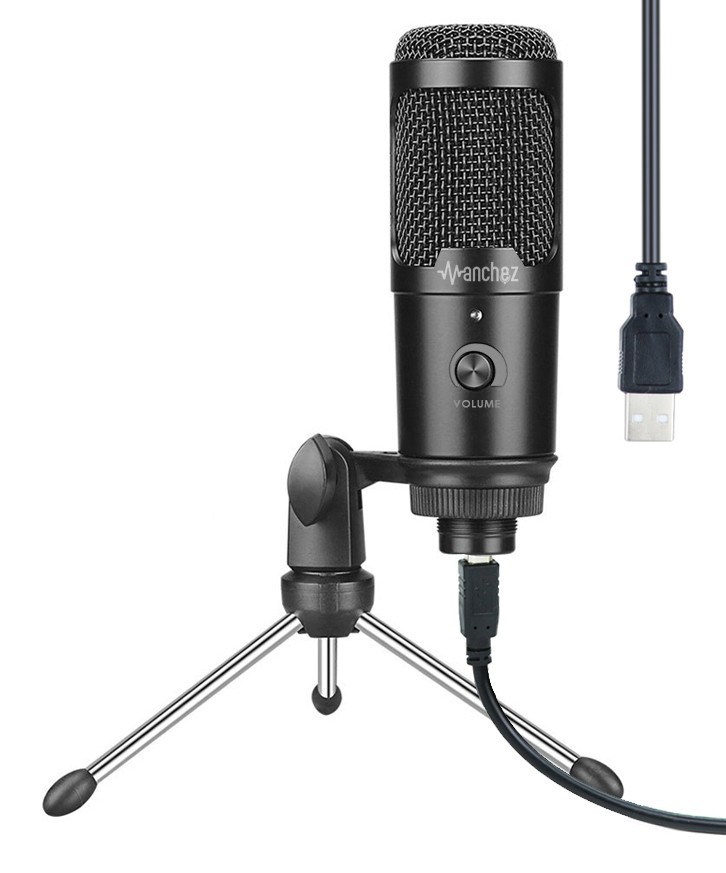 

Студийный микрофон Manchez U18 (USB) со штативом Black