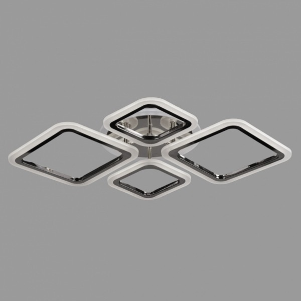 

Люстра LED Свет срібляста+пульт+RGB підсвітка 96W SL-5331/2+2 CR+RGB