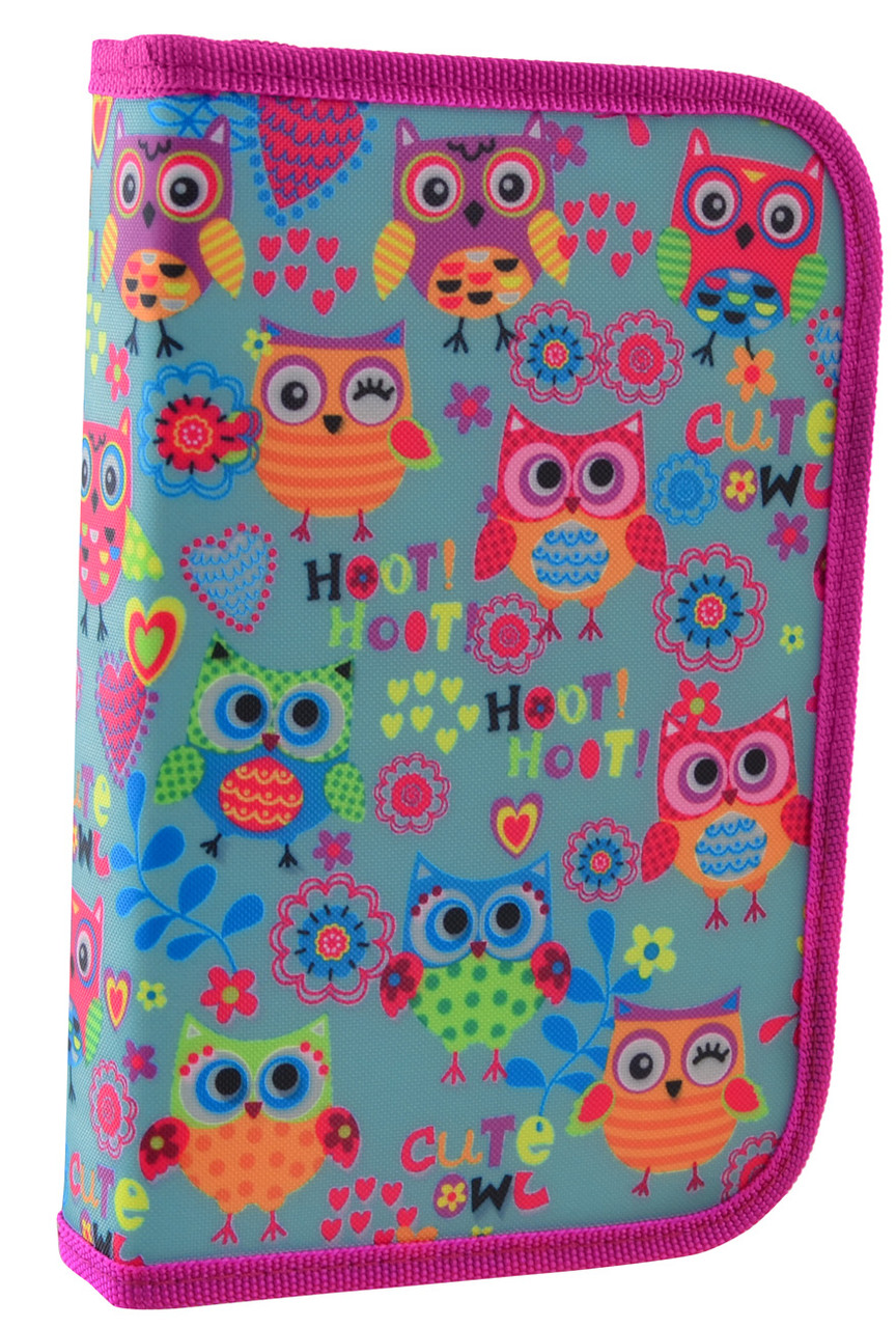 

Пенал-книжка твердый Smart одинарный с двумя клапанами HP-04 Funny owls (532020)