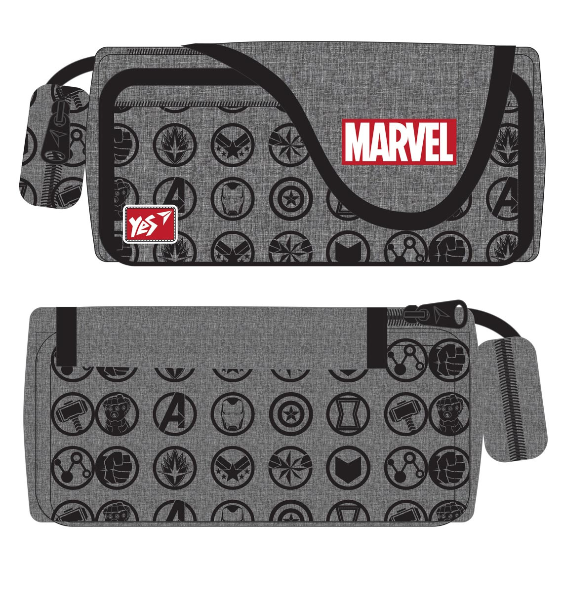 

Пенал мягкий Yes PH-3-2 Marvel Avengers серый (533049)