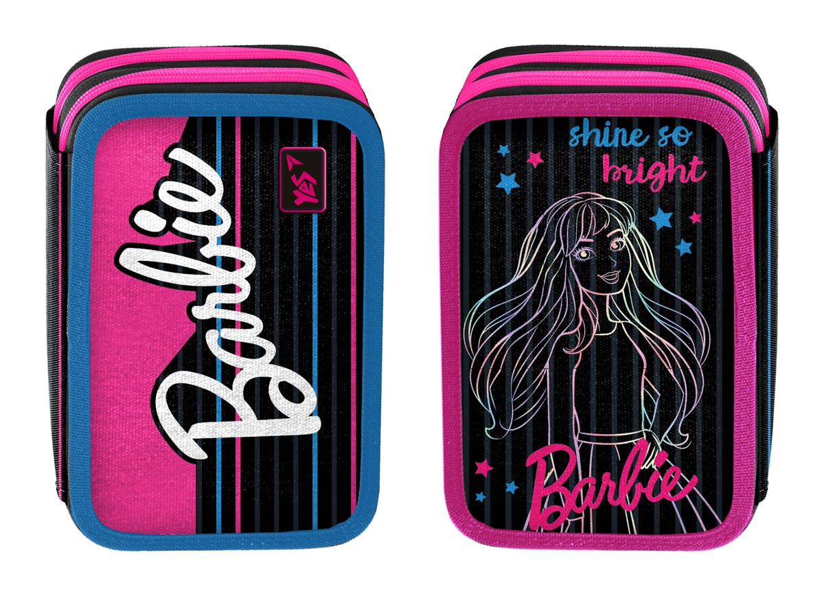 

Пенал-книжка твердый YES двойной HP-01 Barbie черный/малиновый (533089)