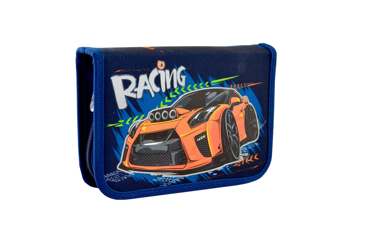 

Пенал-книжка твердый YES одинарный с двумя клапанами HP-04 Racing (532190)