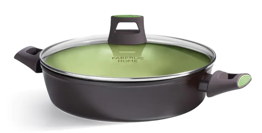 

Глубокая сковорода с антипригарным покрытием, цвет авокадо, 28 см, DOM Faberlic