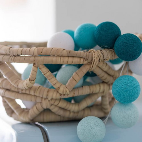 

Хлопковая гирлянда Cotton Ball Lights Aqua