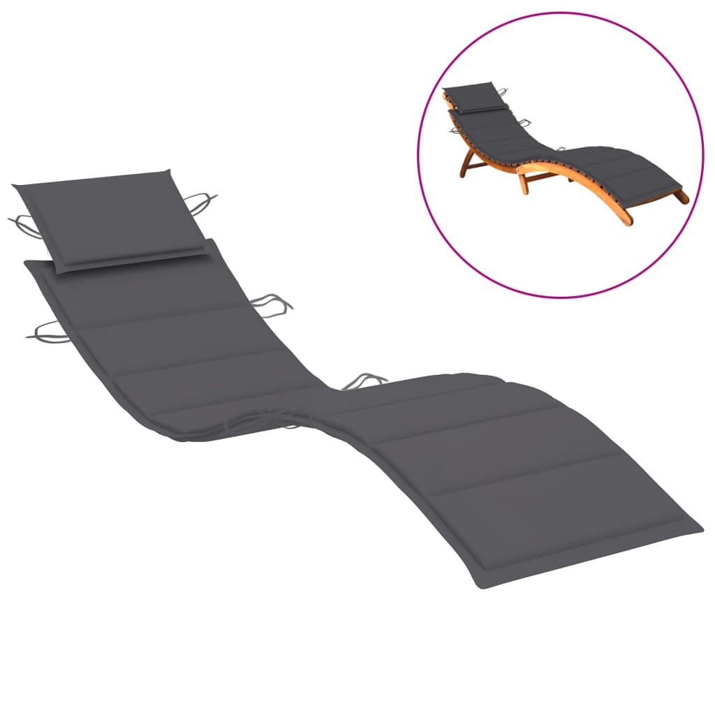 

Подушка для лежака Shumee антрацит 186x58x4 см. 314158
