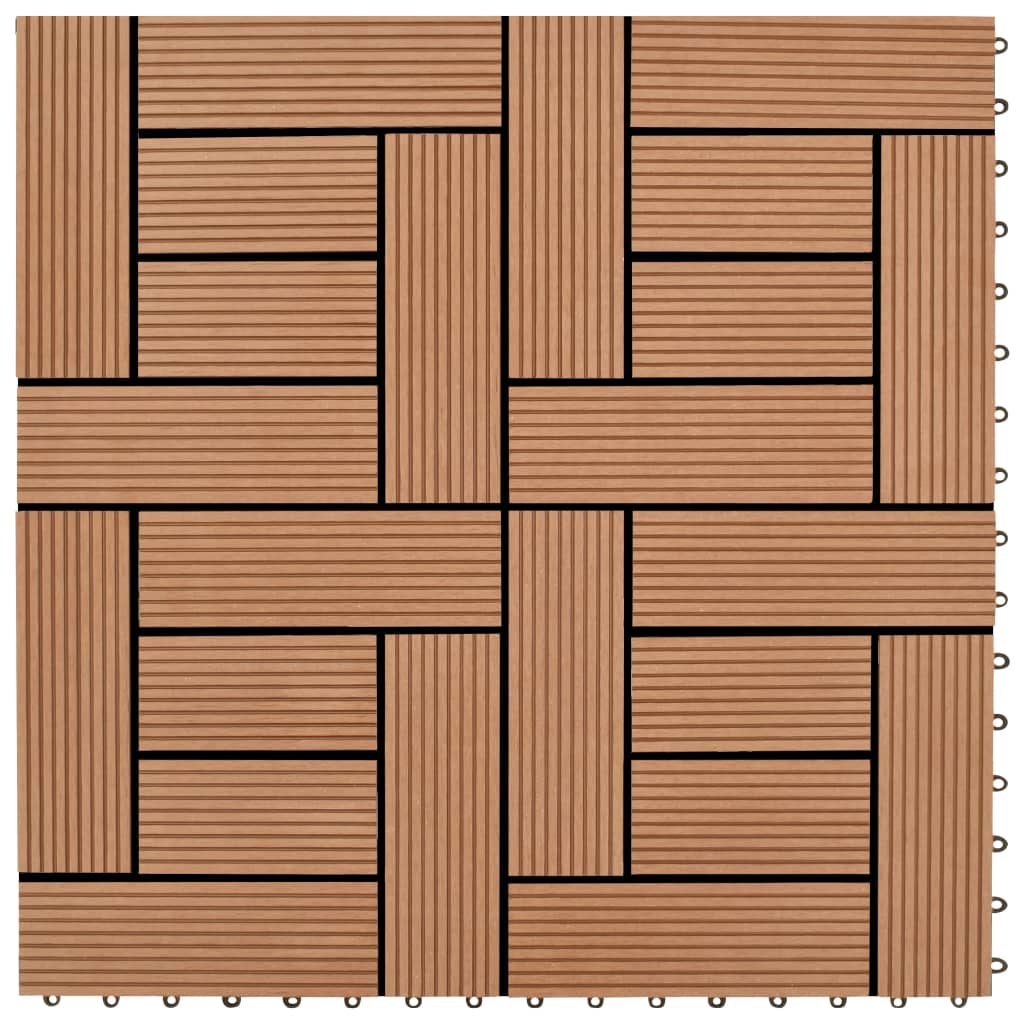 

Панелі з ДПК Shumee 11 шт. 30x30 см 1м² коричневі 41550