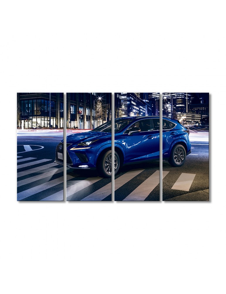 

Модульная картина Artel «Автомобиль Лексус NX 300h синий» 4 модуля 80x120 см