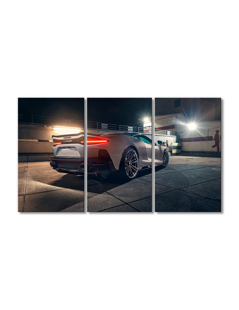

Модульная картина Artel «Автомобиль МакЛарен GT горят стопы» 3 модуля 120x180 см