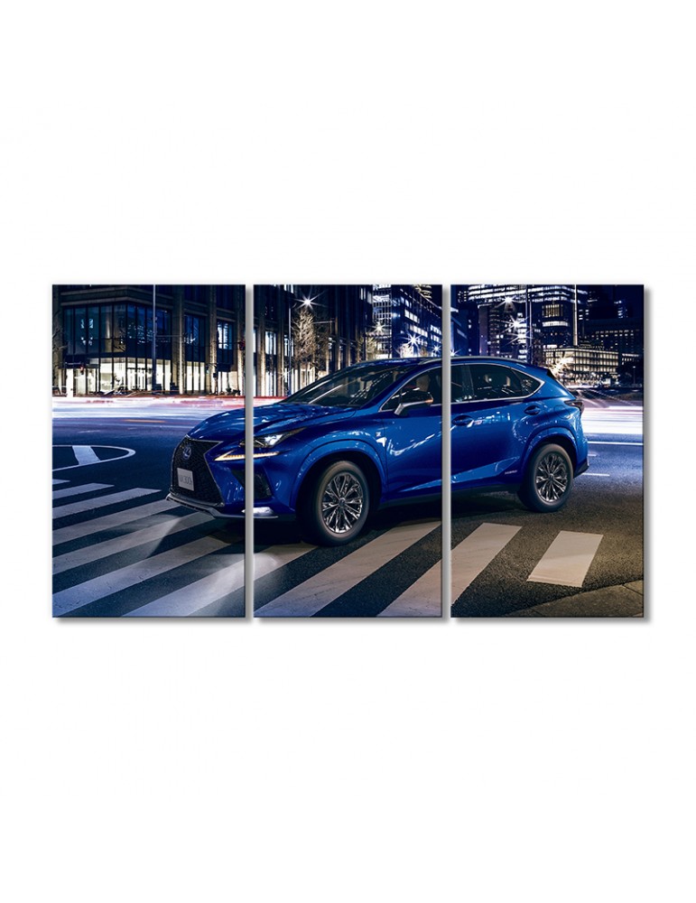 

Модульная картина Artel «Автомобиль Лексус NX 300h синий» 3 модуля 50x75 см