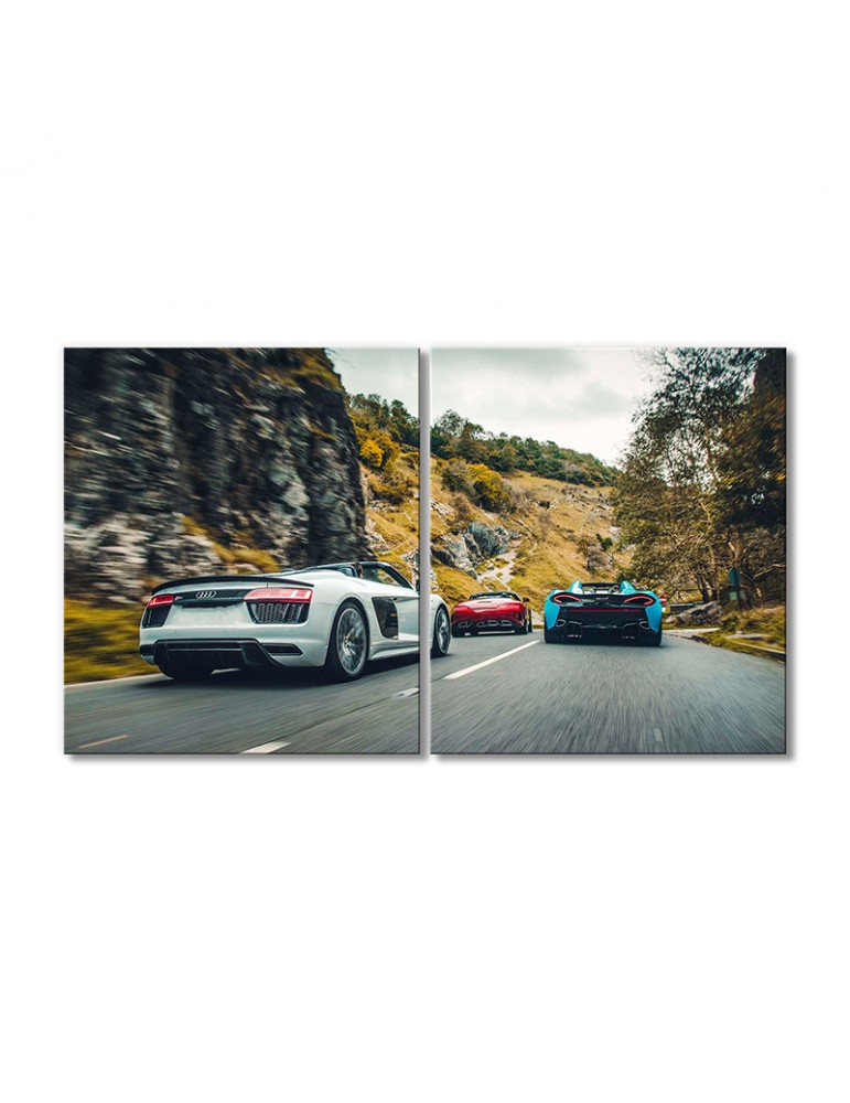 

Модульная картина Artel «Автомобили гоняют Ауди R8 V10» 2 модуля 80x120 см