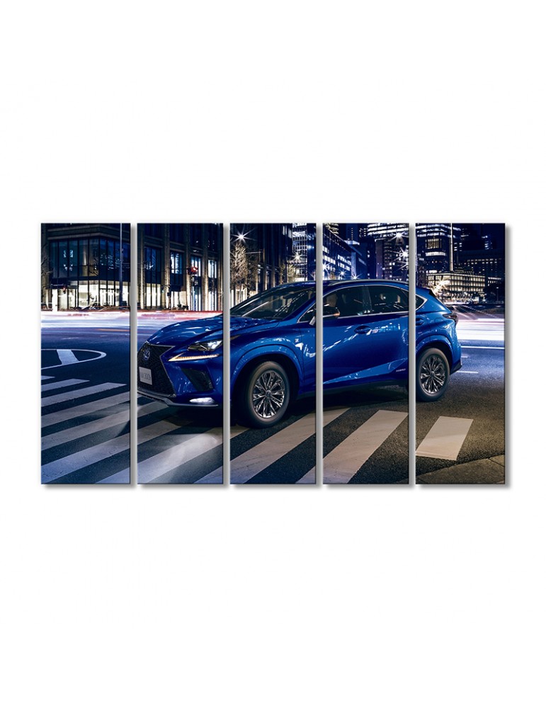 

Модульная картина Artel «Автомобиль Лексус NX 300h синий» 5 модулей 80x120 см