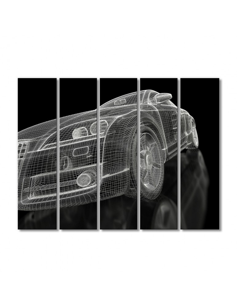 

Модульная картина Artel «Авто компьютерная графика» 5 модулей 80x120 см