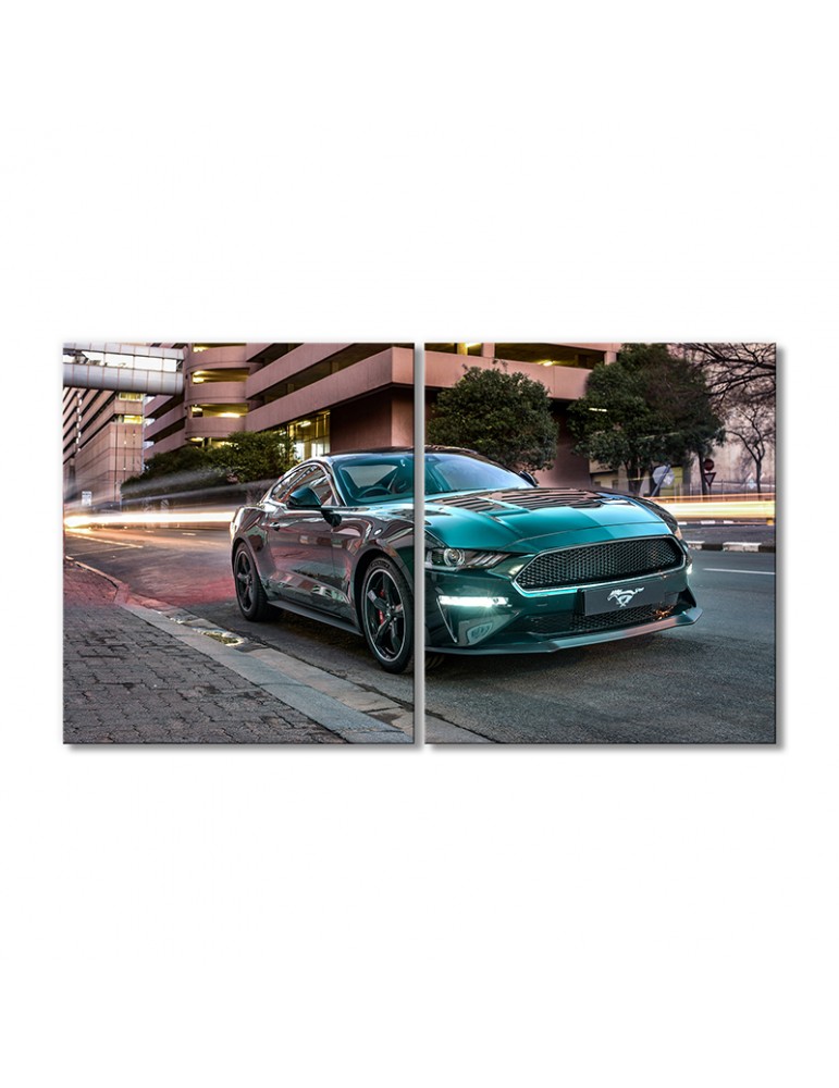 

Модульная картина Artel «Автомобиль жемчужно-зеленый Форд Мустанг» 2 модуля 90x135 см