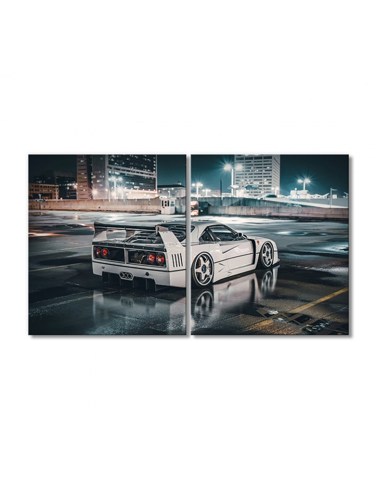 

Модульная картина Artel «Автомобиль Феррари F40 белая» 2 модуля 90x135 см
