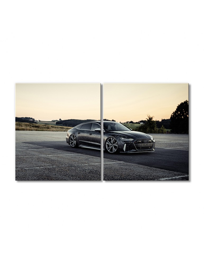 

Модульная картина Artel «Автомобиль Ауди RS7 черная с разводами» 2 модуля 70x105 см