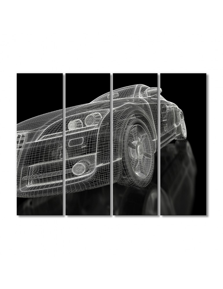 

Модульная картина Artel «Авто компьютерная графика» 4 модуля 80x120 см