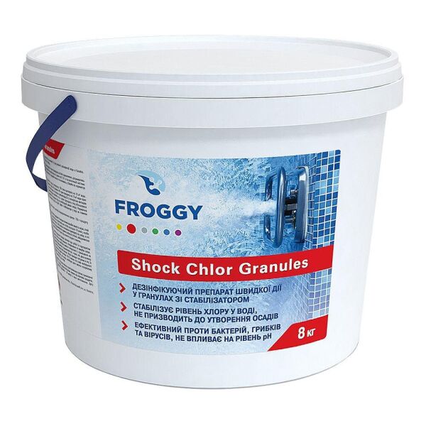 

Быстрорастворимый хлор FROGGY Shock Chlor Granules в гранулах 8 кг (G0140-08)