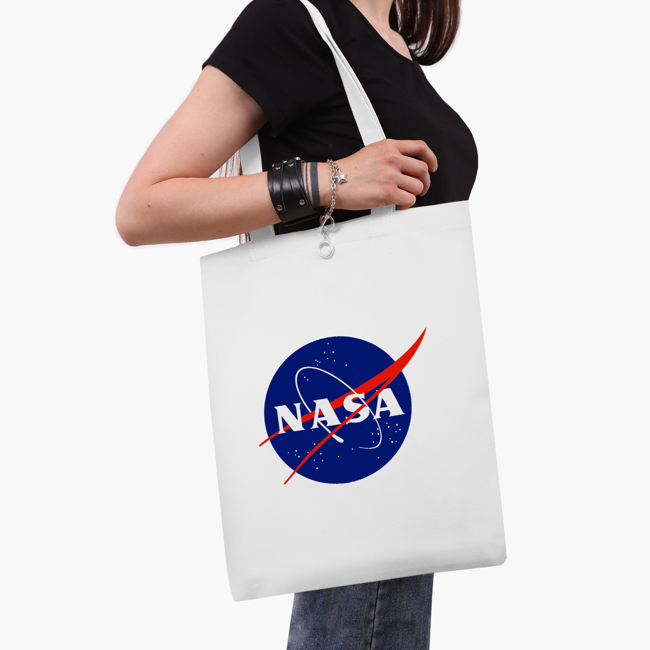

Эко сумка шоппер НАСА (NASA) (9227-1955) 41x35 см Белый