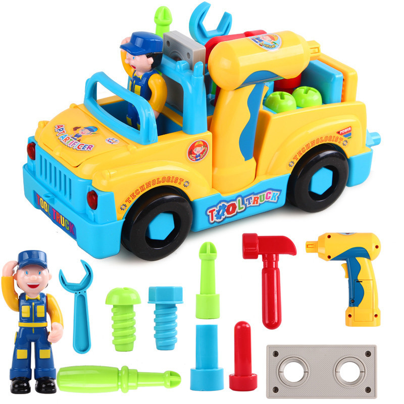 

Игра 789 машинка-конструктор, с дрелькой, муз, на батар Tool TRUCK