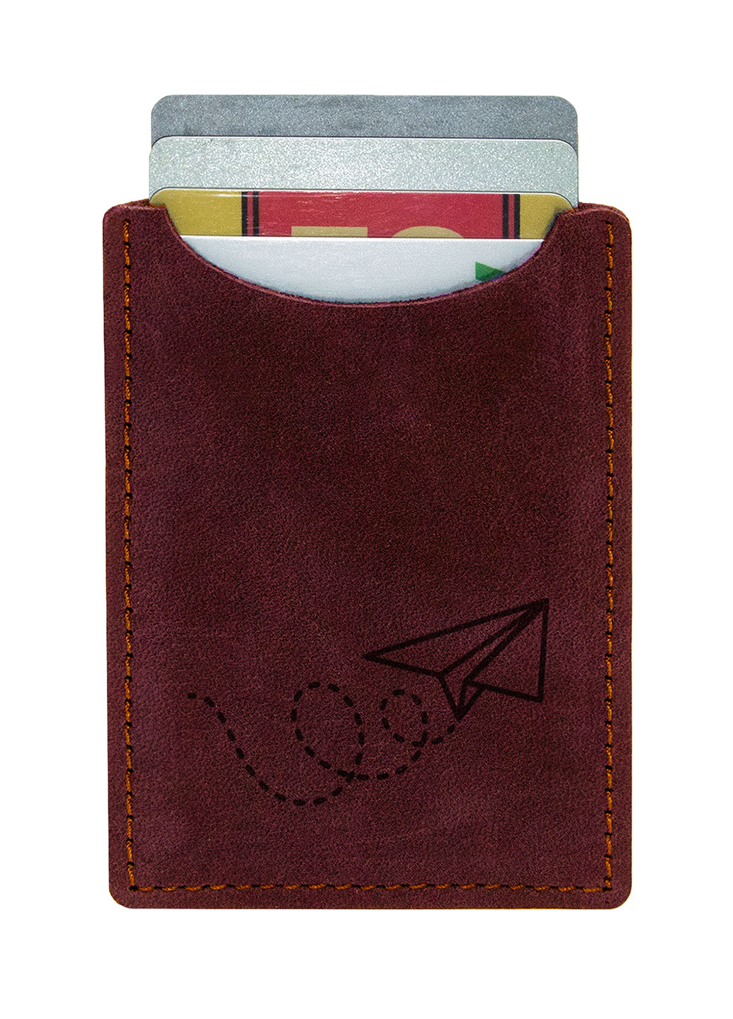 

Кожаный картхолдер BermuD бордовый B 25-18Br-01-13