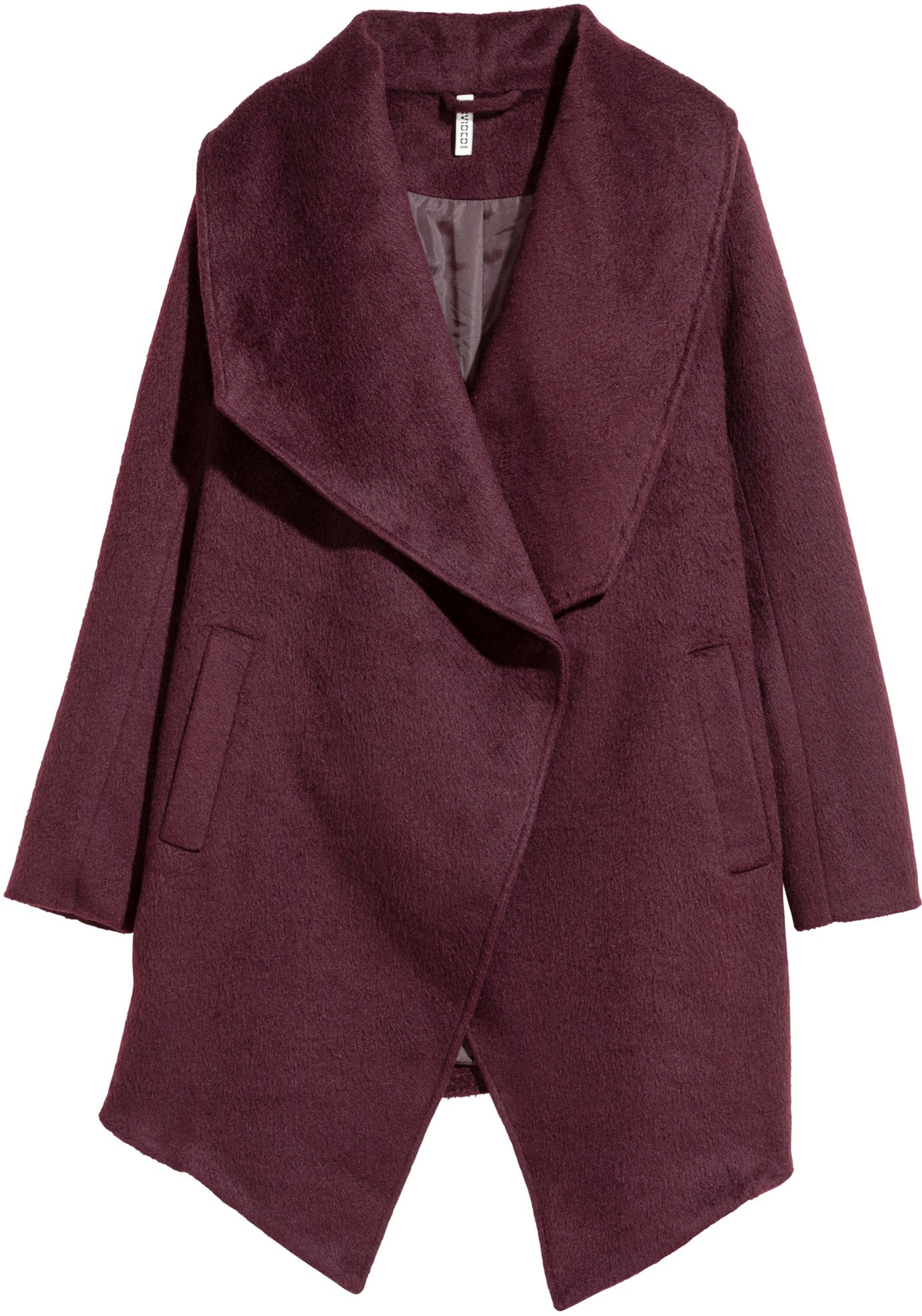 

Пальто H&M 0300908 44 Бордовое