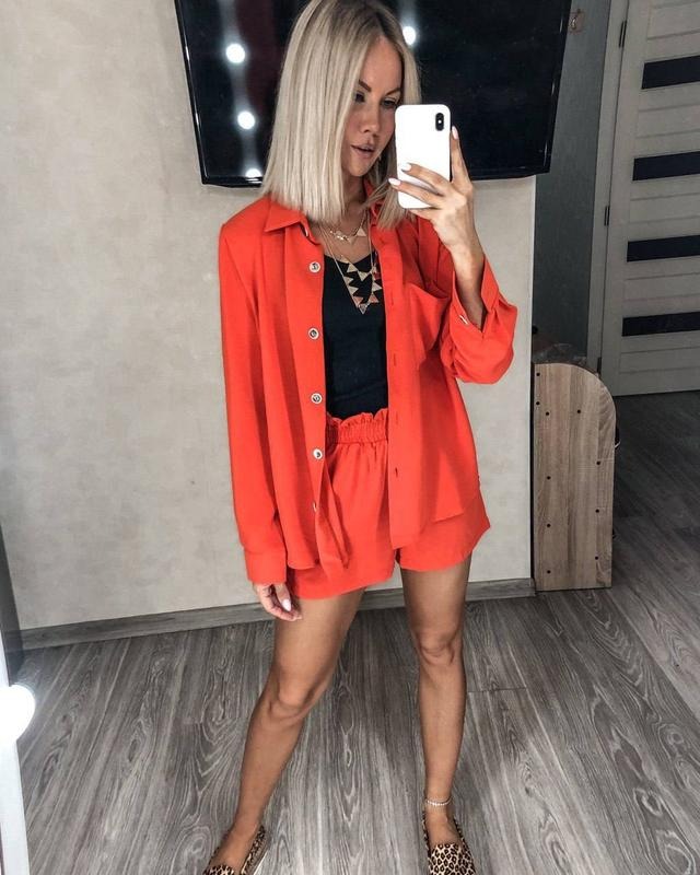 

Fashions • Костюм летний шорты и рубашка Валери Fashions 42-44 терракот (7900-фг)