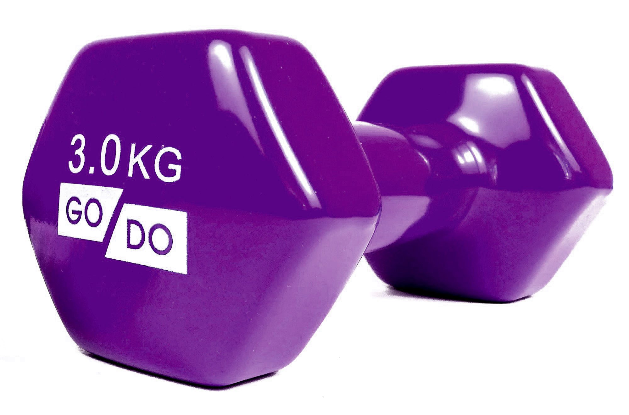 

Гантель EasyFit GoDo 3 кг 1 шт (EF-GD3V) с виниловым покрытием фиолетовая цельная литая неразборная для фитнеса