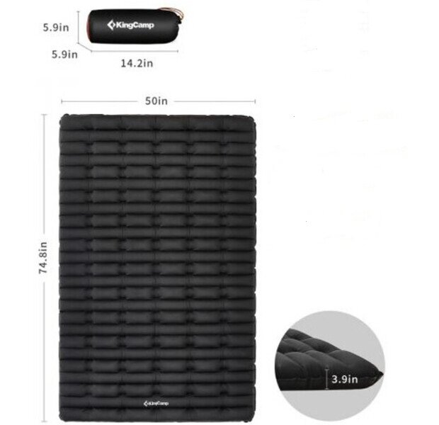 

Самонадувний матрац KingCamp SUPER COMFORT DOUBLE (KM1906) BLACK