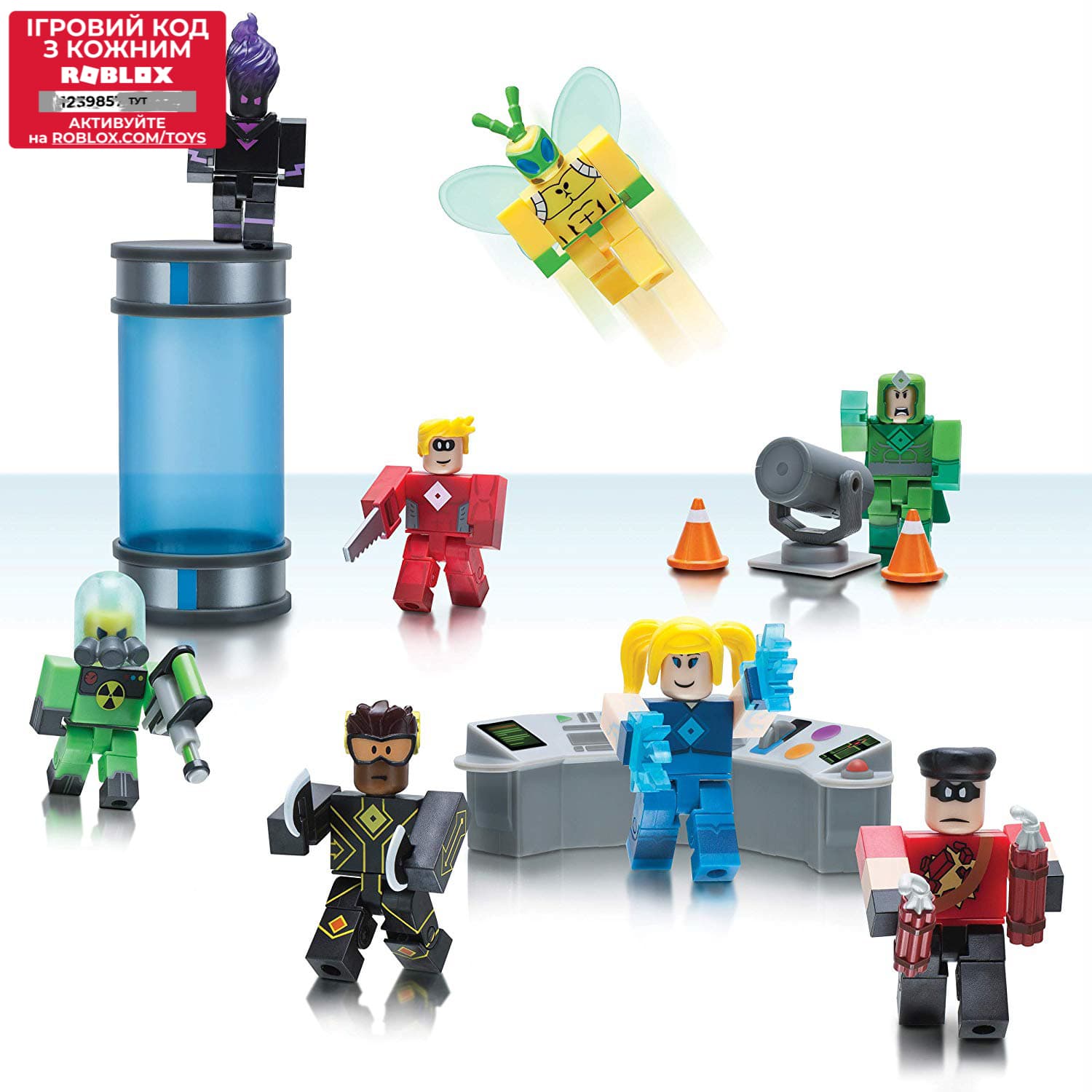 

Игровая коллекционная фигурка Jazwares Roblox Environmental Set Heroes of Robloxia, набор 8 шт. (10763R)