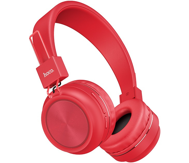 

Наушники с Bluetooth и microSD Hoco Promise AUX Support W25 красные (gr_017702)