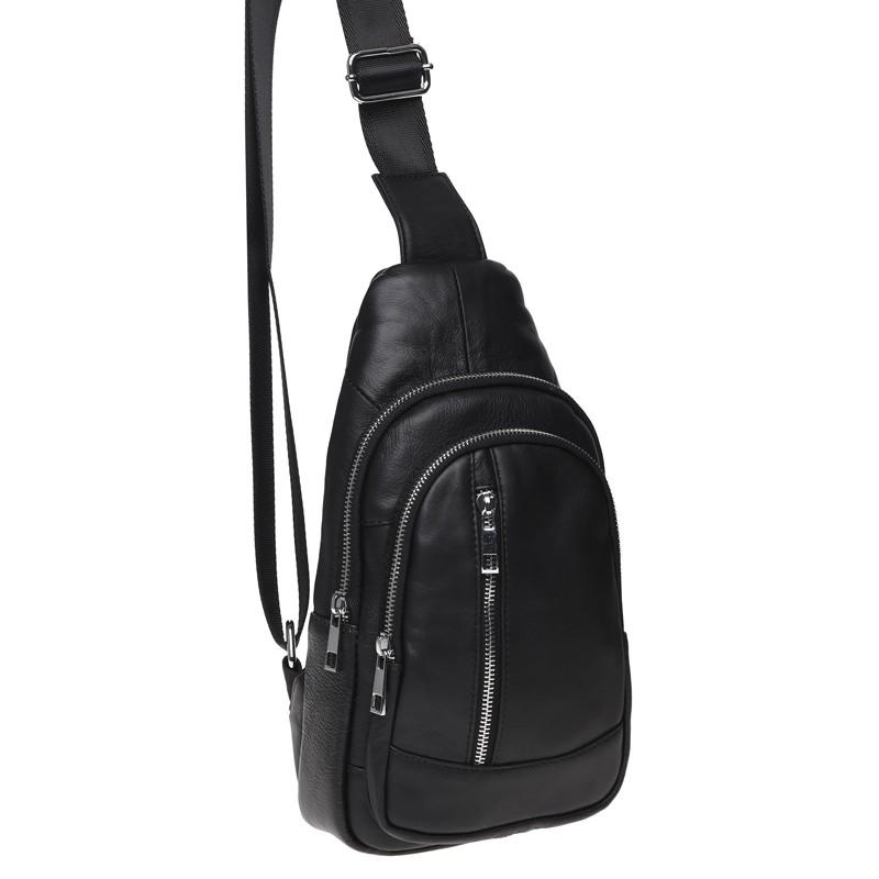 

Мужской кожаный рюкзак Keizer K1168-black