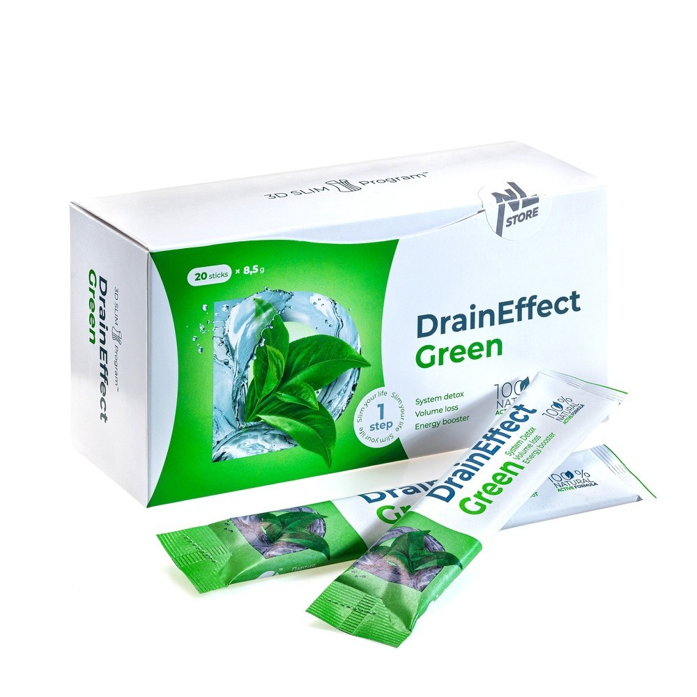 

​Дренирующий напиток на натуральных растительных компонентах DrainEffect Green 20 стиков