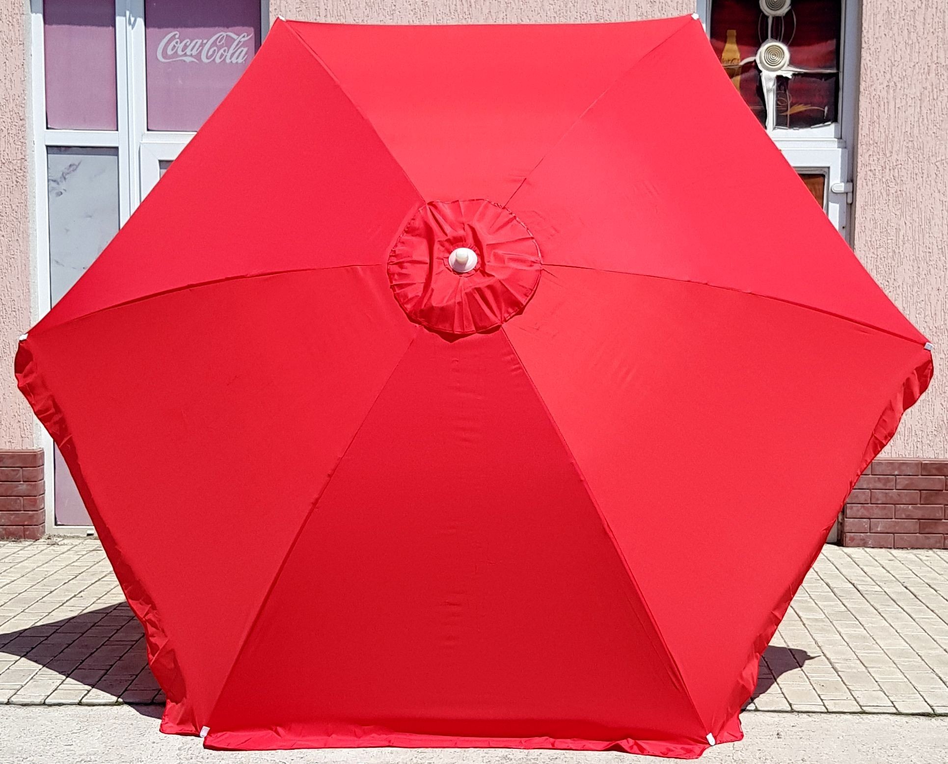 

Зонт садовый торговый SANSAN Umbrella 111K красный круглый 3,3 метра