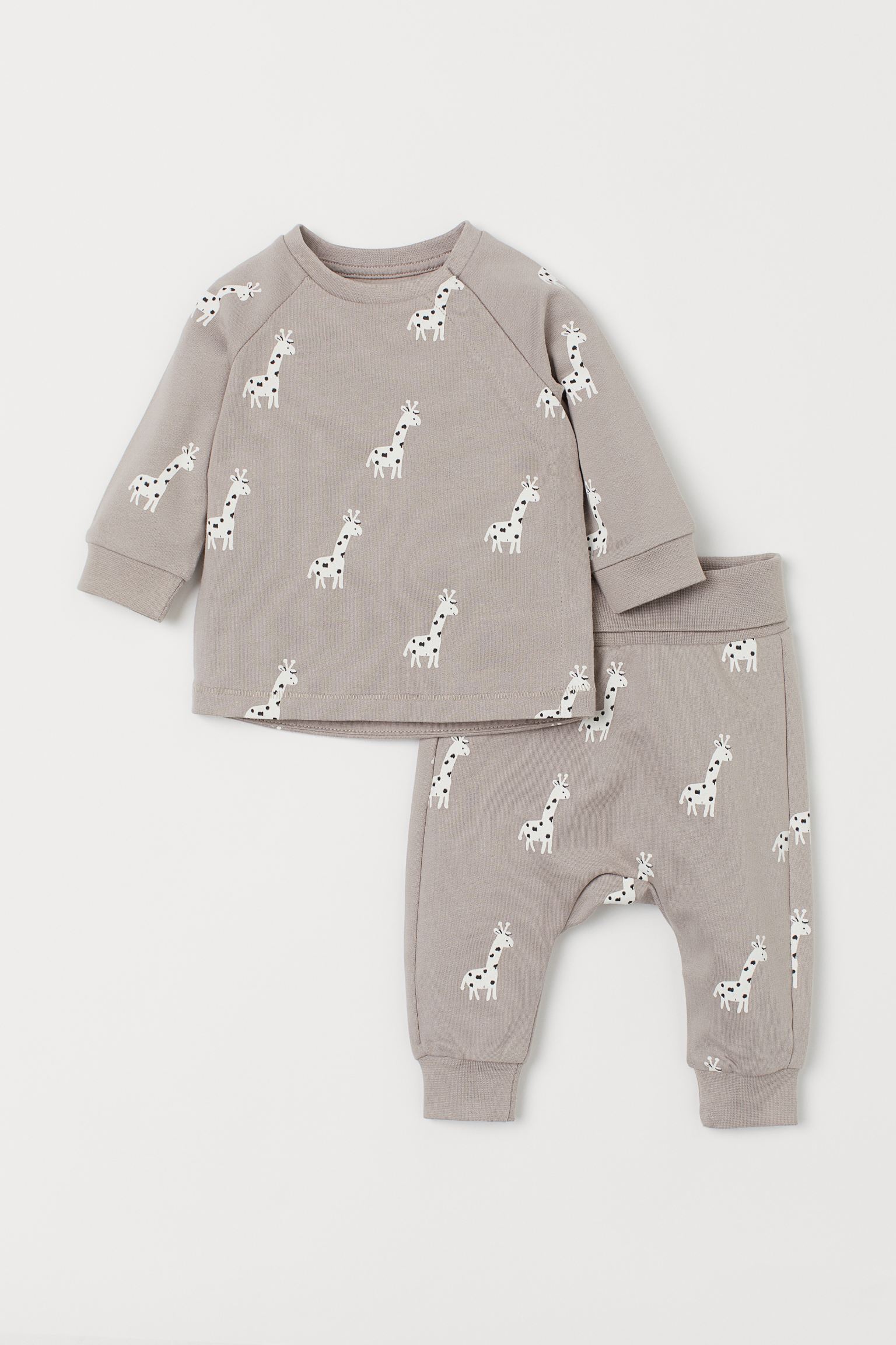

Комплект (свитшот, брюки) H&M 62см серо бежевый 29078859192