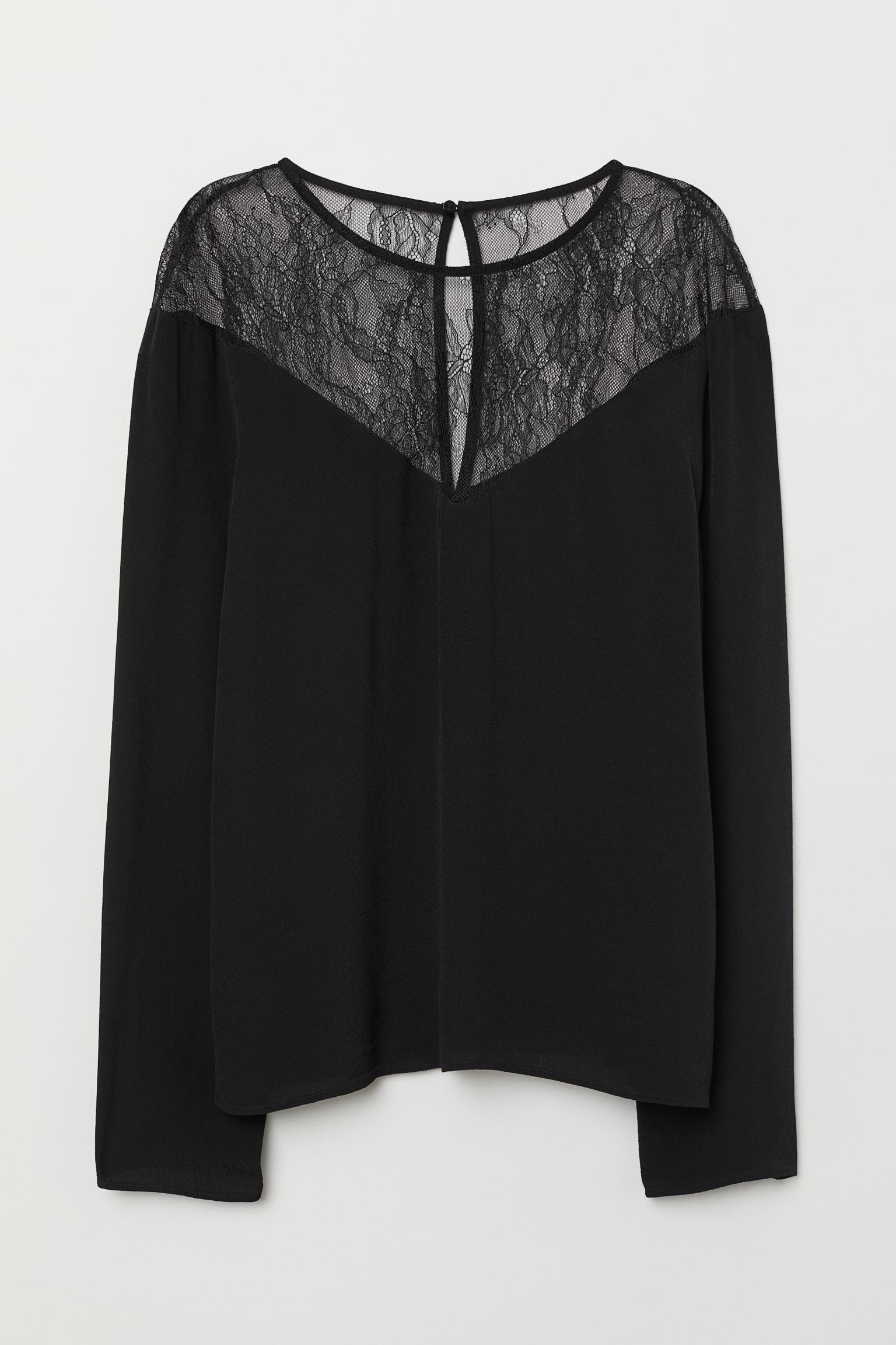 

Блуза H&M  черный 22076848868, Блуза H&M 34 черный 22076848868