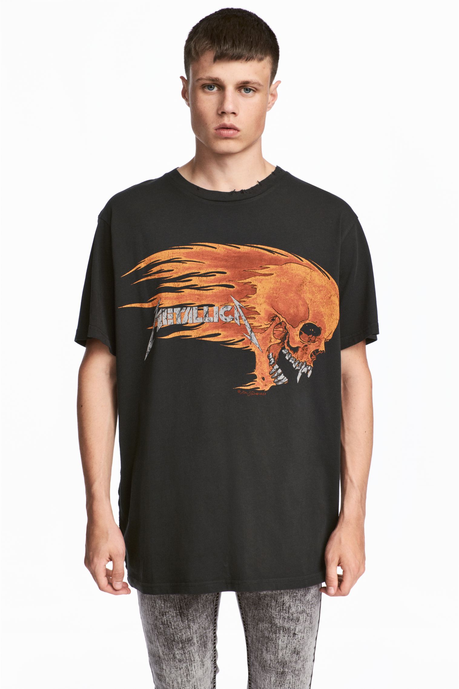

Футболка H&M M темно серый 22075049576