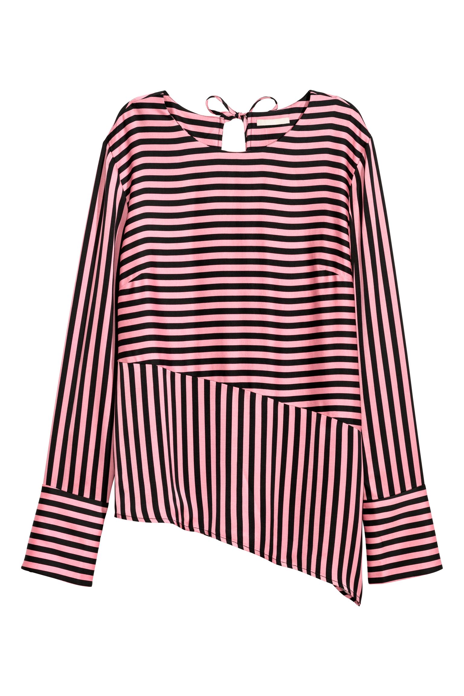 

Блуза H&M 44 розово черный полоска 23075939616