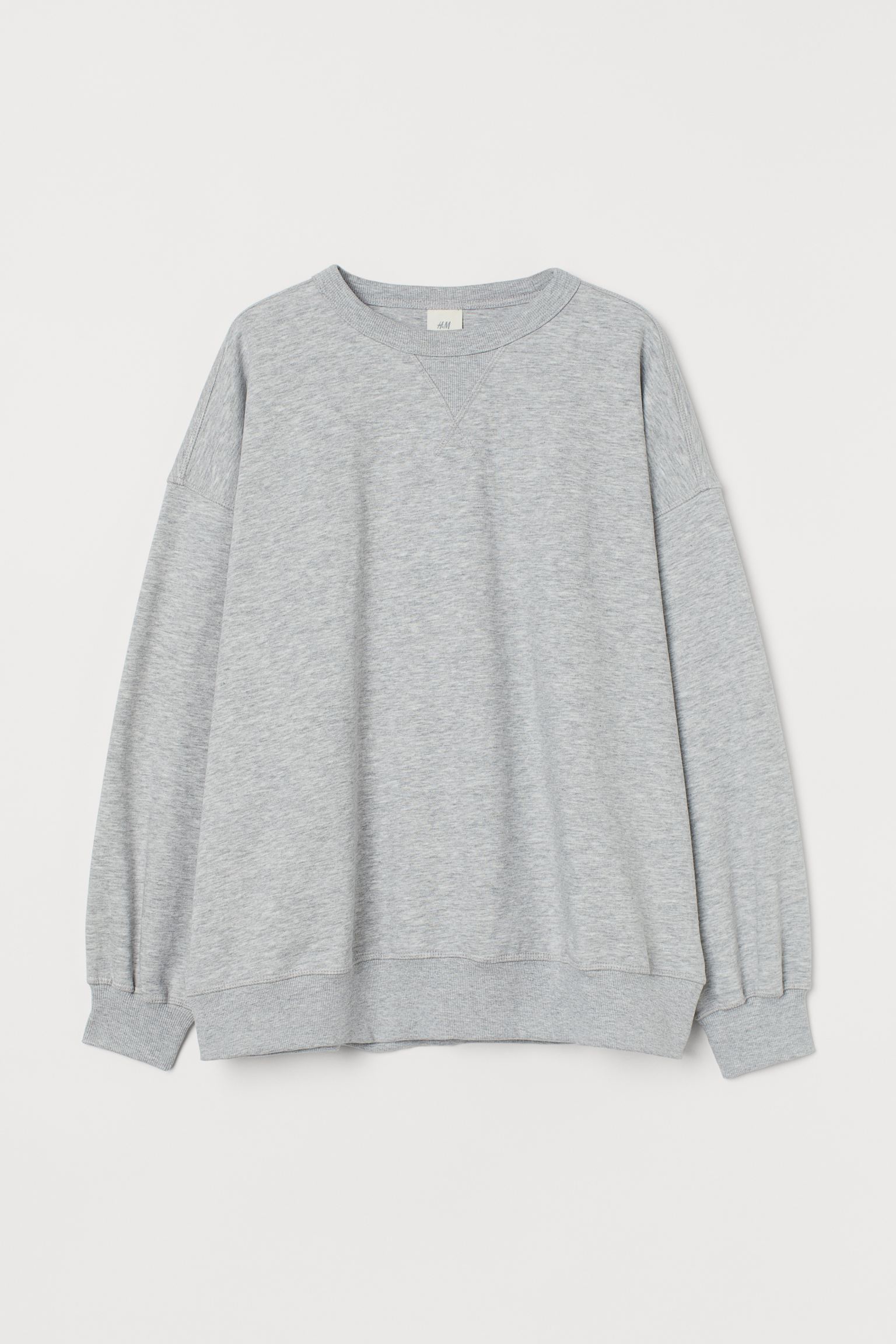 

Свитшот H&M S серый меланж 28039213472