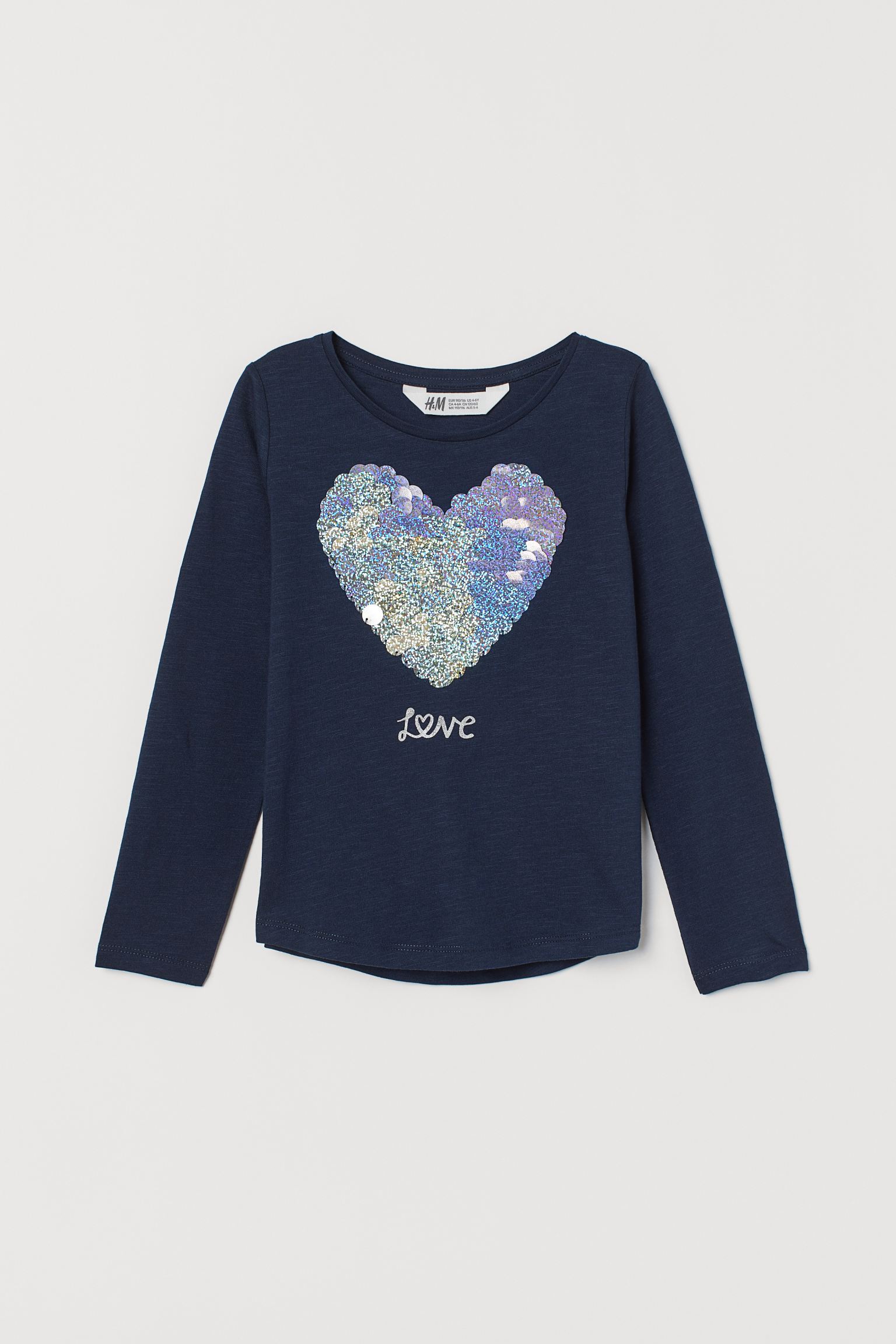 

Лонгслив H&M 104см темно синий принт 23037396790