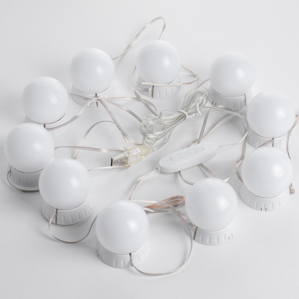

​LED лампочки 10 шт для зеркала 3 режима Mirrorlights-meet different питание USB