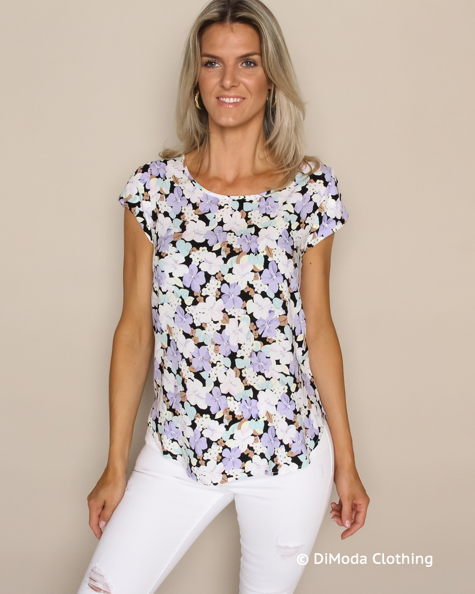 

Блуза ONLY8 15222174 Phantom Floral 42 разноцветный